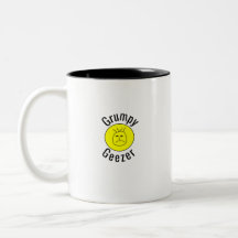 Grumpy Geezer Small curved text logo