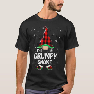 Grumpy Gnome Buffalo Plaid Family Matching Christm T-Shirt