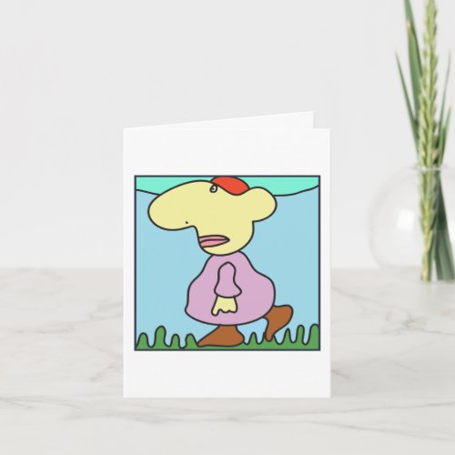 Grumpy Goes Walking card from Denis Gaston Art