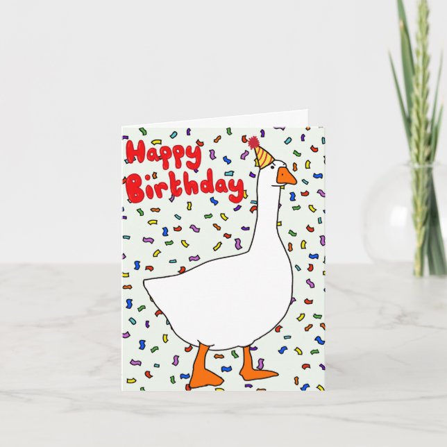 Grumpy goose birthday card (Front)