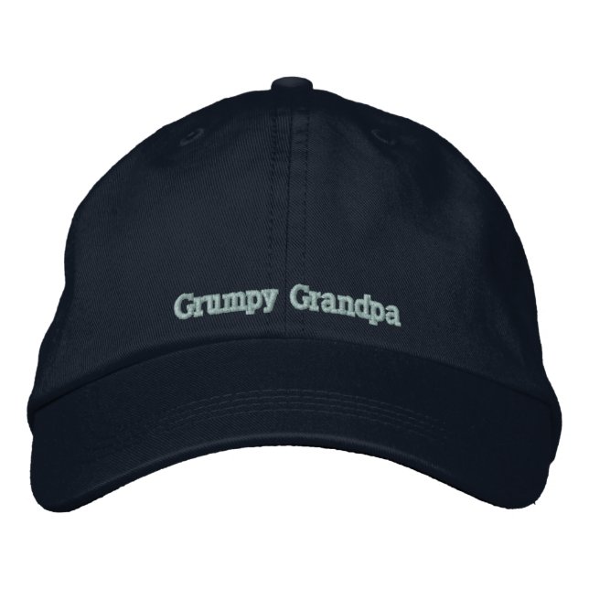 Grumpy Grandpa Embroidered Baseball Hat (Front)