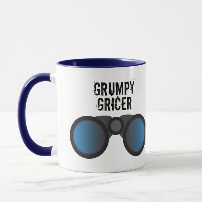 Grumpy Gricer Train Spotter Gunzel Rail Buff Mug (Left)