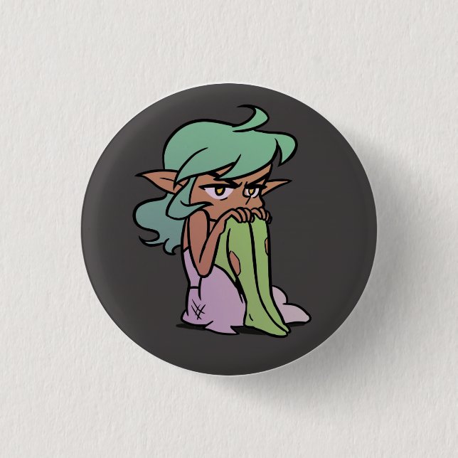 Grumpy Harpy Pinback Button (Front)