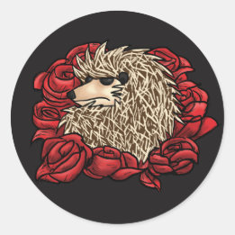Grumpy Hedgehog Sticker