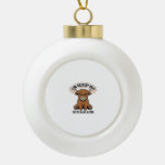 Grumpy Highland Cow Funny Offline Mood Shirt Ceramic Ball Christmas Ornament