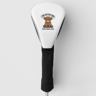 Grumpy Highland Cow Funny Offline Mood Shirt Golf Head Cover