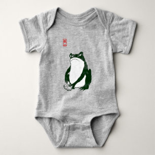 Grumpy Japanese Frog Toad 19th Century  Baby Bodysuit