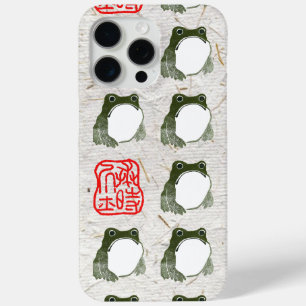 Grumpy Japanese Frog Toad 19th Century iPhone 15 Pro Max Case
