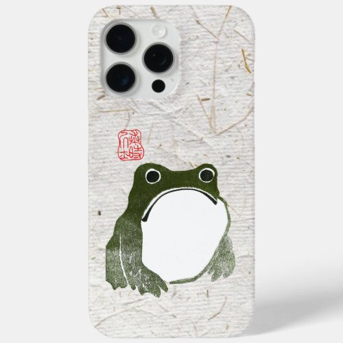 Grumpy Japanese Frog Toad 19th Century  iPhone 15 Pro Max Case