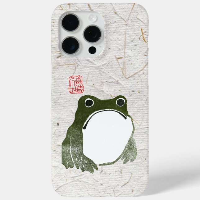 Grumpy Japanese Frog Toad 19th Century  Case-Mate iPhone Case (Back)