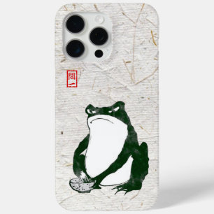 Grumpy Japanese Frog Toad 19th Century iPhone 15 Pro Max Case