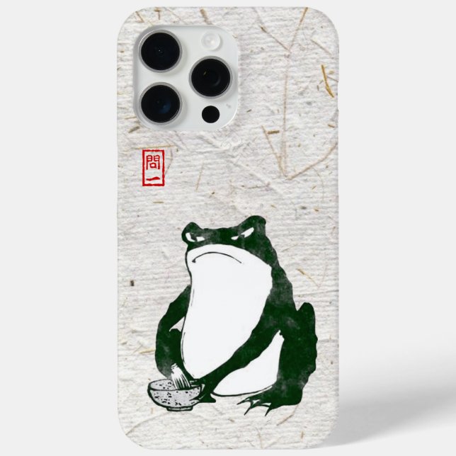 Grumpy Japanese Frog Toad 19th Century  Case-Mate iPhone Case (Back)