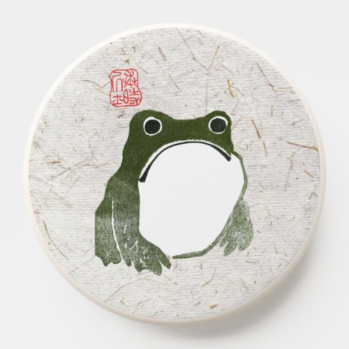 Grumpy Japanese Frog Toad 19th Century  PopSocket