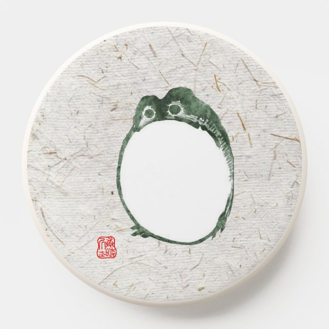 Grumpy Japanese Frog Toad 19th Century  PopSocket (Popsocket)
