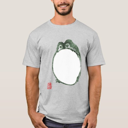 Grumpy Japanese Frog Toad 19th Century  T_Shirt