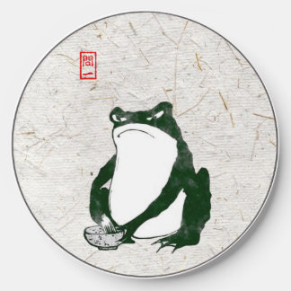 Grumpy Japanese Frog Toad 19th Century  Wireless Charger