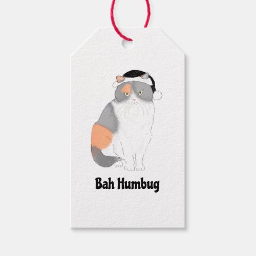 Grumpy Katie bah humbug Christmas gift tag