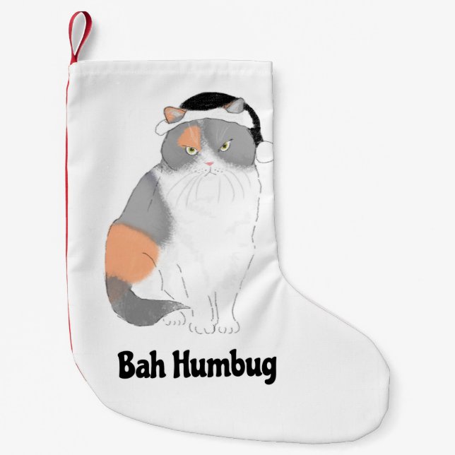 Grumpy Katie bah humbug Christmas stocking (Front)