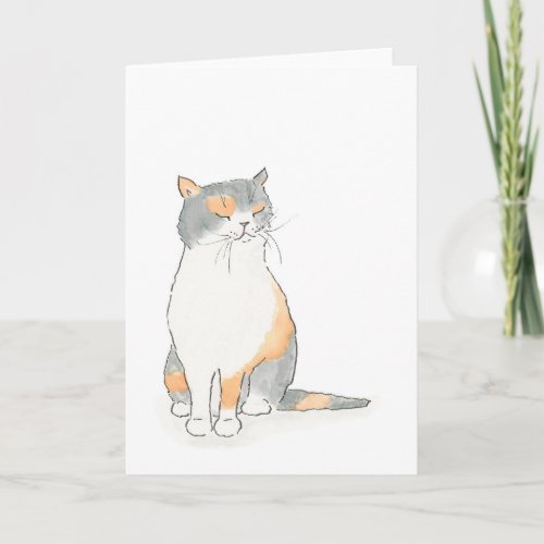 Grumpy Katie cat card