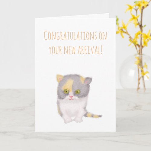 Grumpy Katie new kitten card for a couple