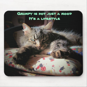 Grumpy lifestyle Cat mouse pad