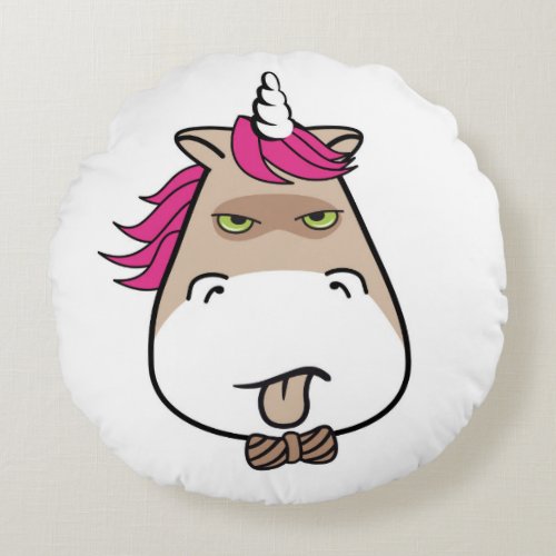 Grumpy little Unicorn funny Kids Throw Pillow