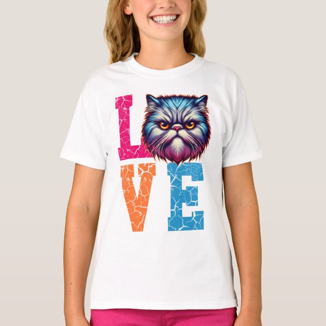 Grumpy Love Cat T-Shirt (Front)