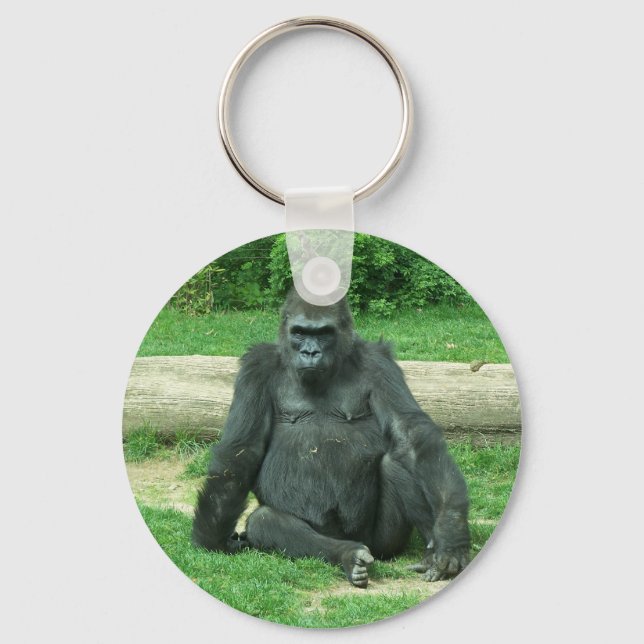 Grumpy Lowland Gorilla Keychain (Front)