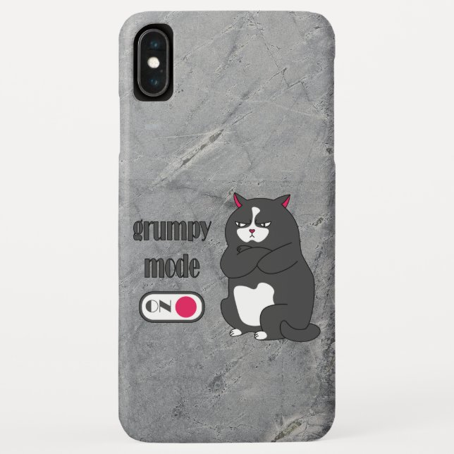 Grumpy mode on funny fat cat   Case-Mate iPhone case (Back)