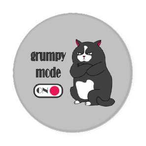 Grumpy mode on funny fat cat   coaster set
