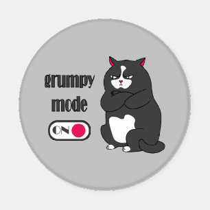 Grumpy mode on funny fat cat coaster set