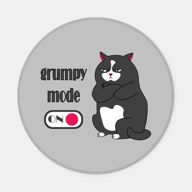 Grumpy mode on funny fat cat   coaster set (Single)