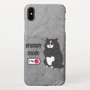 Grumpy mode on funny fat cat   iPhone XS max case