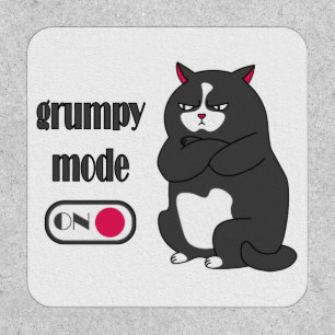 Grumpy mode on funny fat cat patch