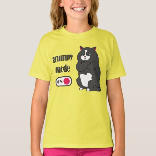 Grumpy mode on funny fat cat T_Shirt