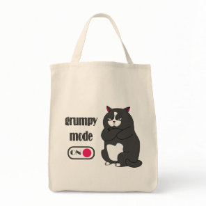 Grumpy mode on funny fat cat  tote bag