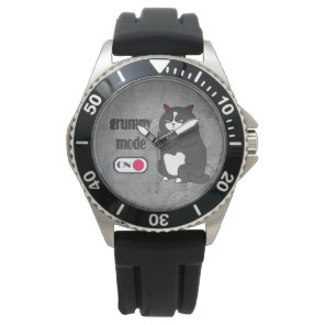 Grumpy mode on funny fat cat  watch