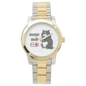 Grumpy mode on funny fat cat  watch