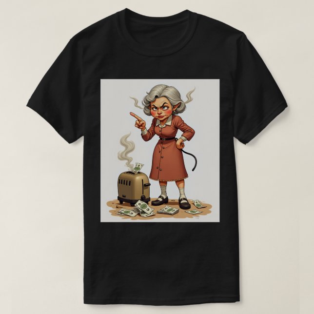 Grumpy Mom Frustration Household Chores Broken Toa T-Shirt (Design Front)