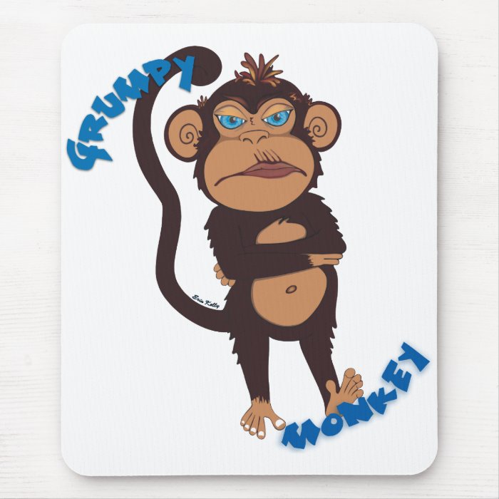 Grumpy Monkey Mousepad