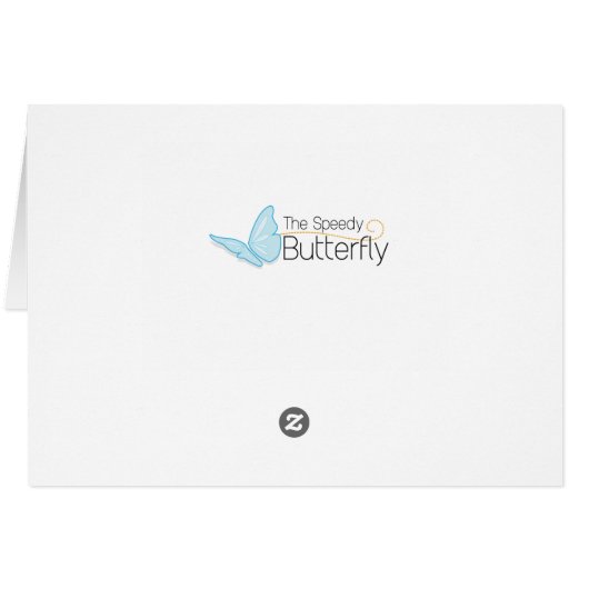 Grumpy Monkey with a Mustache Blank Card (Back Horizontal)