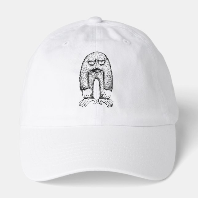 Grumpy Monster Indie Sketch Trucker Hat (Front)