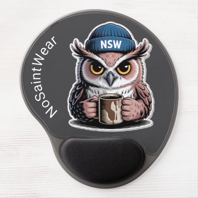 Grumpy Night Owl Gel Mouse Pad (Front)