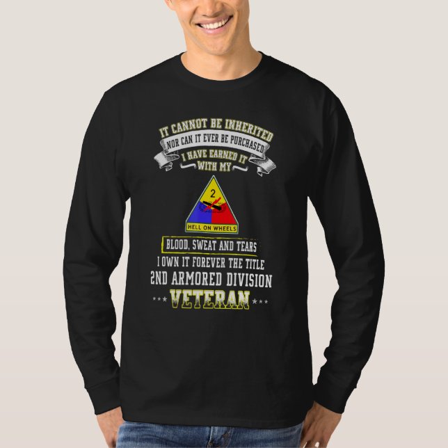 Grumpy Old 2nd Armored Division Veteran Father Day T-Shirt (Front)