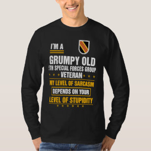 Grumpy Old 5th Special Forces Group Veteran Father T-Shirt