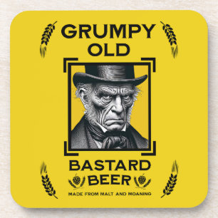 Grumpy Old Bastard Beer Beverage Coaster
