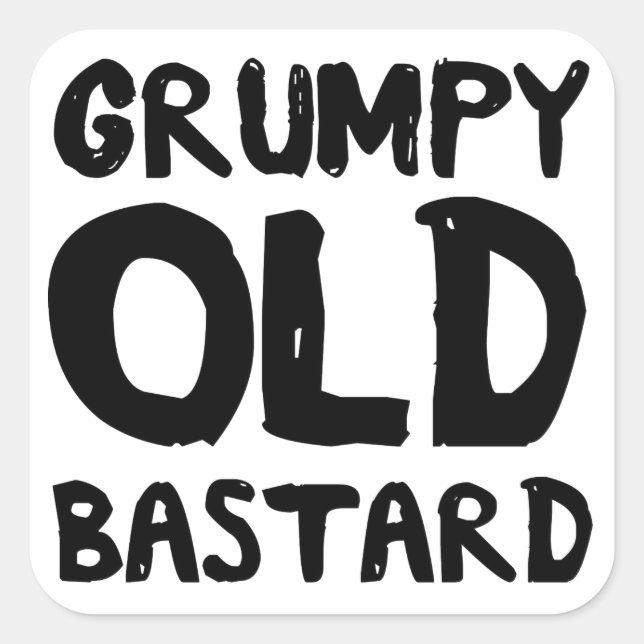 Grumpy Old Bastard Square Sticker (Front)