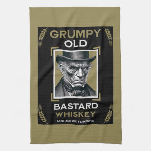 Grumpy Old Bastard Whiskey Kitchen Towel