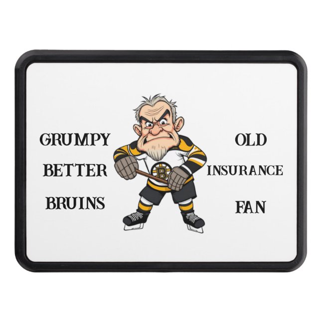 Grumpy Old Bruins Fan Hitch Cover (Front)