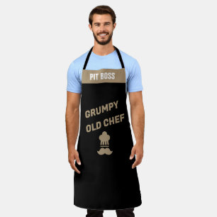 Grumpy Old Chef Humor Custom Personalized Apron